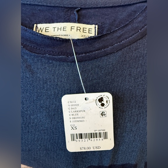 NWT Free People We The Free Laid Back Tee - Picture 5 of 6